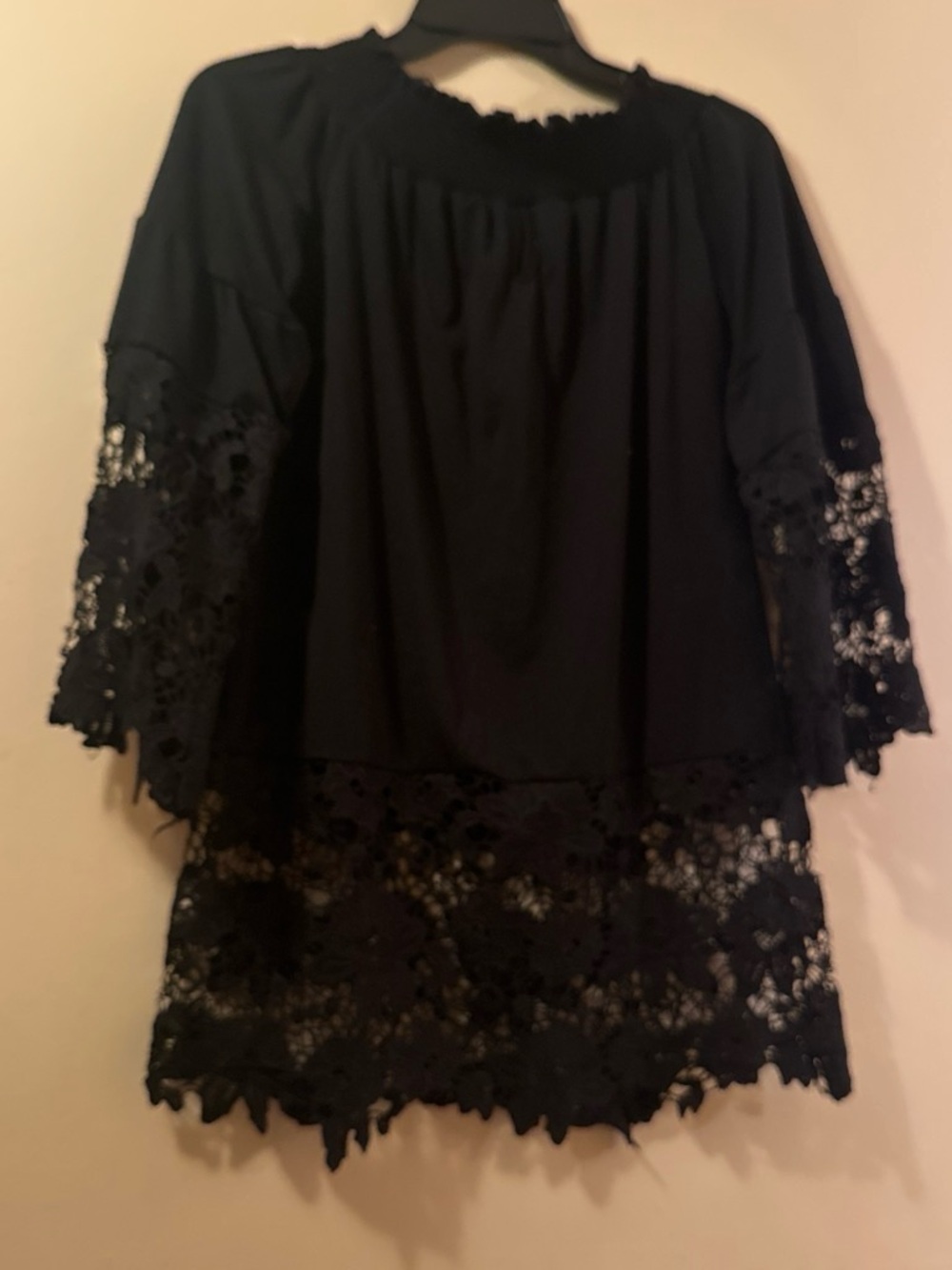 Black Lace-Trim Women's Skirt